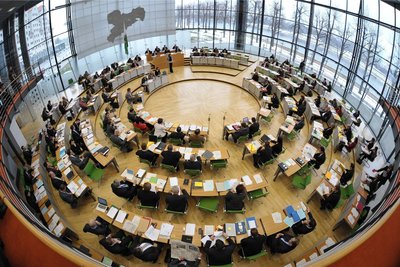 Diese Sitze waren zu vergeben: Der Sächsische Landtag in Dresden.