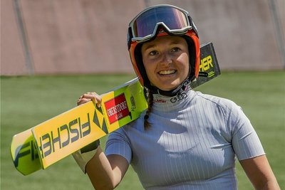 Katharina Althaus freut sich auf Flüge weit über 200 Meter. 