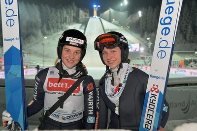 Pia Lilian Kübler (rechts) und Josephin Laue haben am Samstag erneut die Chance, sich für den Weltcupwettbewerb zu qualifizieren.