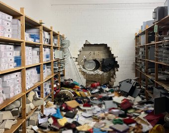 Der Tresorraum der Filiale war völlig verwüstet.