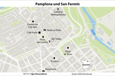 Hemingway-Orte: In Pamplona gibt es viele Orte, die Bezüge zum Roman haben.