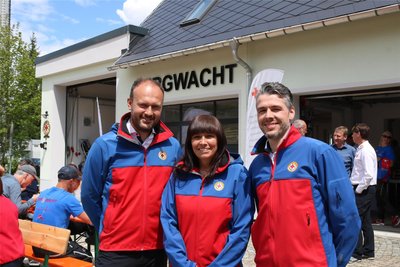 Freude über das größere Domizil bei den Bergwacht-Mitgliedern Patrick Martin, Katja Wehe und Ronny Süß (v. l.).