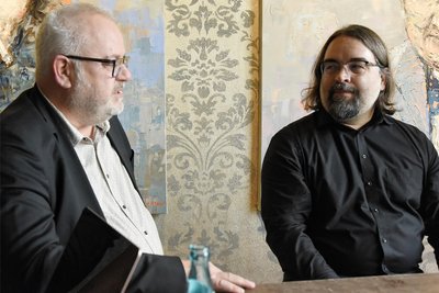 Unternehmer Andreas Wöllenstein (links) gehört zu den Gründern des Kulturvereins, Architekt Dirk Fellendorf hat städtebauliche Vorschläge erarbeitet.