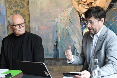 Bauingenieur Reinhard Erfurth (links) und Jan Jassner, Geschäftsführer von Bruno Banani, gehören zu den Aktivisten des Innenstadtprojekts des Kulturvereins.