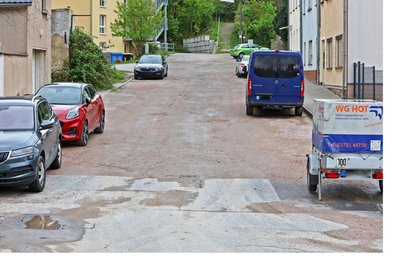 Die Oststraße in Crimmitschau wird auf einer Länge von 80 Metern ab Mitte Juli saniert.