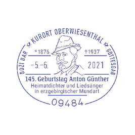 Sonderstempel zum 145. Geburtstag von Anton Günther.