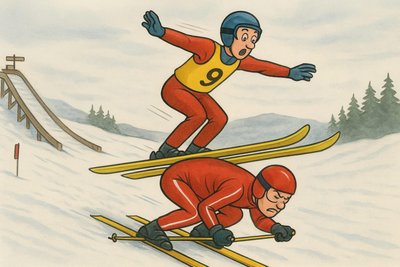 So stellt die Künstliche Intelligenz den Vorfall an der Schanze in Erfenschlag karikaturistisch dar.