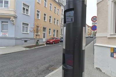 Der stationäre Blitzer an der Schönlebestraße in Freiberg ist seit November in Betrieb.