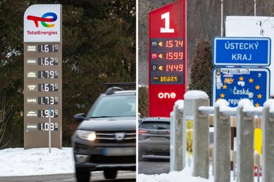 10 Cent und mehr: An der Tankstelle bei Brandov (Brandau) liegt der Literpreis für Kraftstoff deutlich unter dem Angebot in Olbernhau auf der deutschen Seite der Grenze.