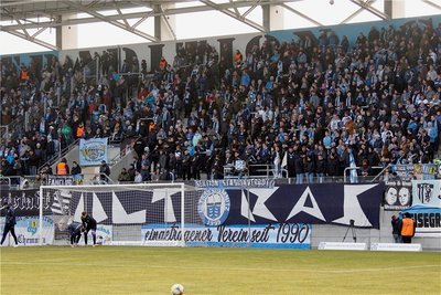 Auf der "Süd" wird es am Samstag wieder stimmungsvoll: Die Fangruppe der Ultras des Chemnitzer FC will ins Stadion zurückkehren. 