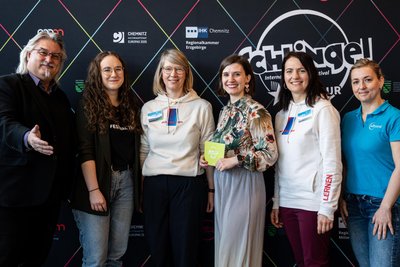 Die Schlingel-(Mit)Macher Michael Harbauer (v. l.), Nadine Luther, Cindy Krause, Linda Gernitz, Claudia Liebe und Christin Disnowski.