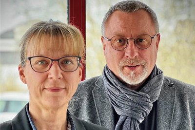 Ilka Amlung und Axel Schneegans bilden den Vorstand der Stadtwerke Freiberg AG. Foto: Stadtwerke
