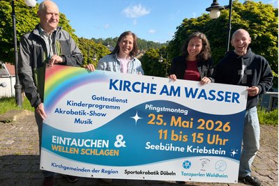 Pfingsten lockt in Mittelsachsen mit Musik, Theater, Kunst und Familienangeboten. Einer der fünf Tipps führt zum Kirchenfest an der Talsperre Kriebstein.
