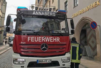 Einsatz in der Stadtbibliothek. 