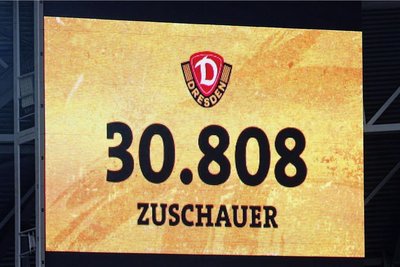 30.808 Zuschauer verfolgten am Samstag das Derby zwischen Dresden und Aue.