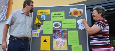 Pfarrer Andreas Dohrn und Job-Lotse Andrea Tippmann im Stollberger Begegnungszentrum "Dürer"