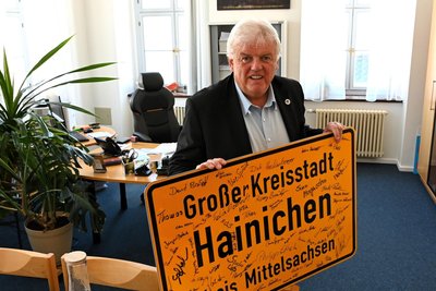 Dieter Greysinger, gebürtiger Franke, lebt seit 1990 in Hainichen und ist hier seit 2004 das Stadtoberhaupt.