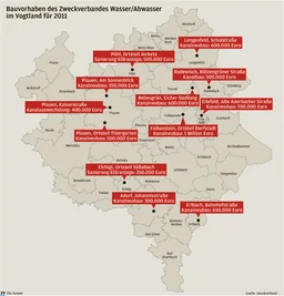 Ausgewählte Bauvorhaben des Zweckverbandes für dieses Jahr