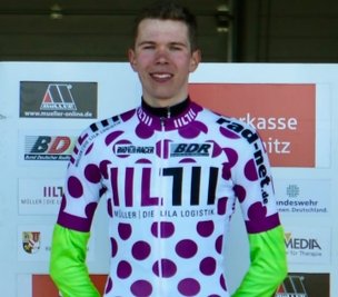 Als neuer Führender der Bergwertung schnappte sich Toni Albrecht das gepunktete Trikot. 