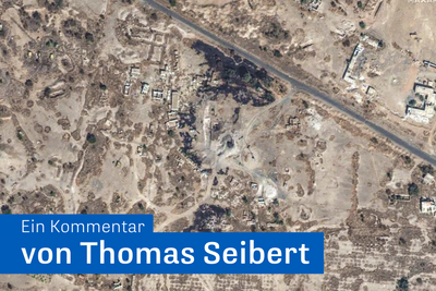 Das Satellitenbild vom 12. Januar 2024, zeigt Schäden durch Luftangriffe auf eine Radaranlage am Flughafen von Sanaa im Jemen.