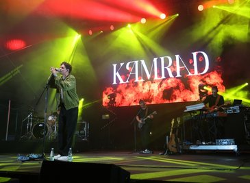 Kamrad sang für die Fans auf dem Hauptmarkt gleich zu Beginn seinen Hit "I believe". 