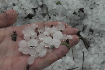 Hagelschauer gab es in Schwarzenberg.