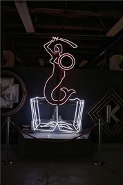 Die Meerjungfrau mit Buch war das Aushängeschild der Bibliotheken.