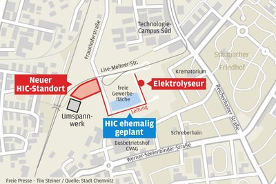 Der Standort wurde zuletzt verändert. Jetzt rückt das HIC näher zu den Bahngleisen.