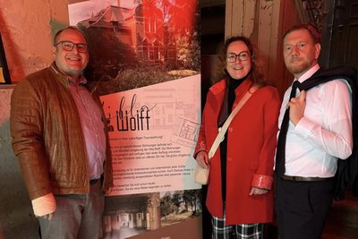 Uwe und Janet Bräutigam begrüßten den Ministerpräsidenten in der Villa Wolff.