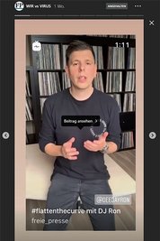 DJ Ron per Videobotschaft: Bitte bleibt zu Hause. 