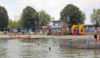 Das Strandbad an der Koberbachtalsperre lockt alljährlich zahlreiche Erholungssuchende an. 