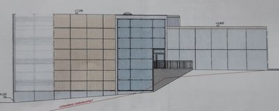 Aus den Unterlagen, die den Stadträten vorliegen, stammt diese Entwurfsplanung: Seitenansicht des geplanten Parkhauses aus Richtung Innenstadt.