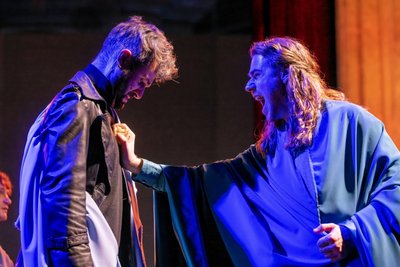 Mehr Geschrei als Konfliktverhandlung: Marco Toth (links) als Judas und Yannik Gräf als Jesus.
