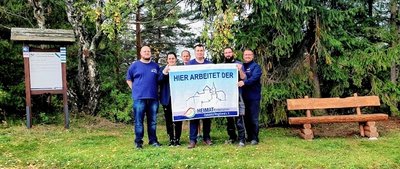 Die Mitglieder im Einsatz am ehemaligen Lehr- und Wanderpfad Vogtländischer Bergbau. 