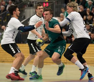 HSG-Spieler Martin Rom beim Spiel gegen Concordia Delitzsch im Februar 2020.