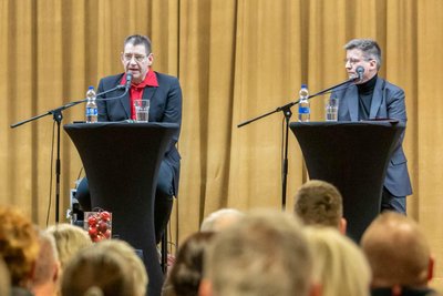 Horst Kretzschmann (r.) sowie Ulf Landwehr treten nicht wieder zur Bürgermeisterwahl an.