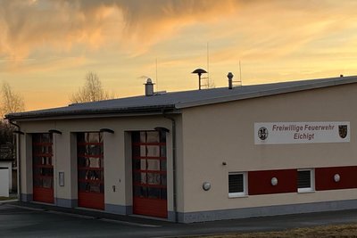 Das Feuerwehrgerätehaus der Freiwilligen Feuerwehr Eichigt.