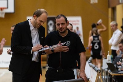 Mika Scheidemann war drei Jahre lang Cheftrainer der Chemcats. Thomas Seltner unterstützte ihn als Co-Trainer.