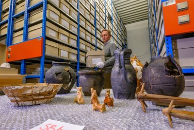Für kleine Archäologen interessant: Funde aus dem 14. und 15. Jahrhundert aus Freiberg, die in Dresden lagern.