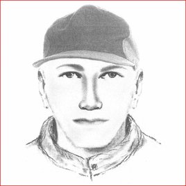 Mit diesem Phantombild fahndet die Polizei nach einem Einbrecher in Oelsnitz/Erzgebirge.