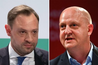 Reagieren vereint mit Saarland-Verweis auf BSW-Vorstoß: Sachsens CDU-Generalsekretär Alexander Dierks (links) und SPD-Landeschef Henning Homann.