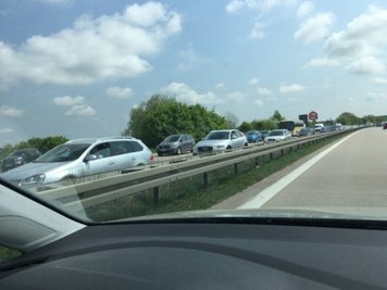 Auf der A 14 Richtung Döbeln