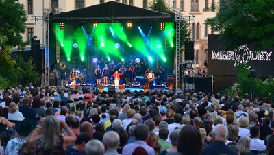 Mehr als 1000 Besucher waren im Vorjahr zum Klanglichtzauber auf den Technikumplatz in Mittweida gekommen.