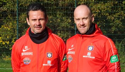 Chefcoach Dirk Schuster und Co-Trainer Frank Steinmetz. 
