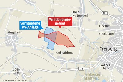 Das Windenergiegebiet 30 reicht bis auf 600 Meter an die Ortslagen heran.