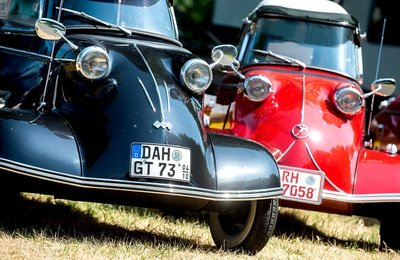 Knuffig und cool: Der Messerschmitt Kabinenroller, hier auf einem Jahrestreffen 2018 in Niedersachsen, hat bis heute zahlreiche Anhänger. Und seit 2021 wird in Spanien ein Nachfolger gebaut. 