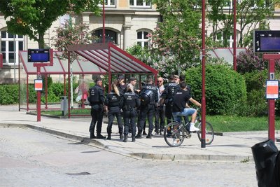 Die Polizei zeigte am Mittwoch Präsenz in der Stadt. Die Bilanz des Tages: Er verlief störungsfrei, so ein Polizeisprecher.