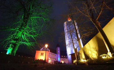 Das "Zschopauer Adventsleuchten" auf Schloss Wildeck.