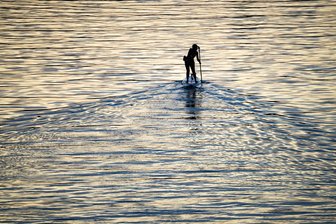 34-Jährige stirbt beim Stand-up-Paddling in der Lausitz - Eine Stand-up-Paddlerin (Symbolfoto) konnte nur noch tot aus dem Geierswalder See geborgen werden. Foto: Frank Rumpenhorst/dpa
