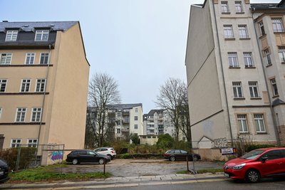 Eine Baulücke in der Erich-Mühsam-Straße in Chemnitz.